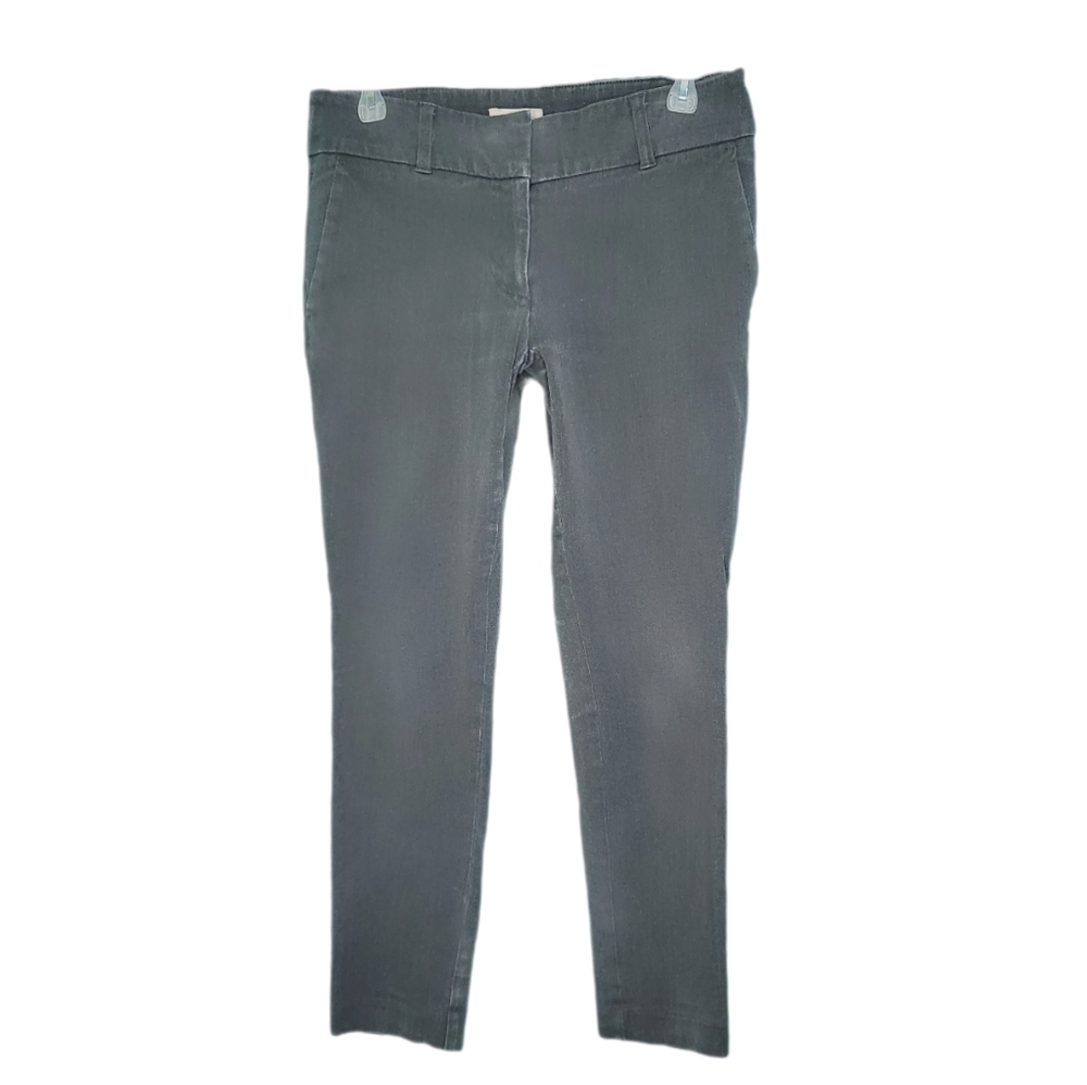 LOFT "Curvy Skinny Ankle" Stretch Washed Gray Women's Dress Pants Size 2